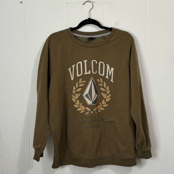 Volcom Stone Green Oversized Graphic Sweatshirt Size Medium - Picture 2 of 4
